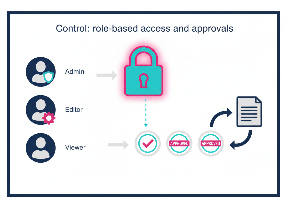 role-based access and approvals