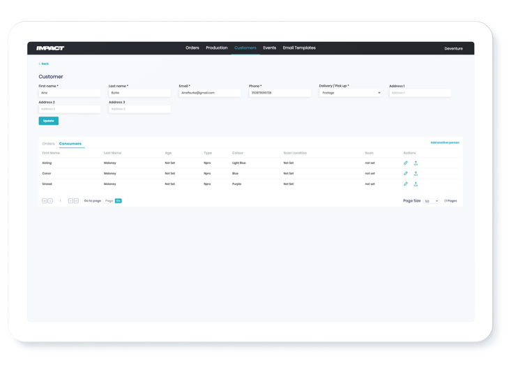 impact customers listing